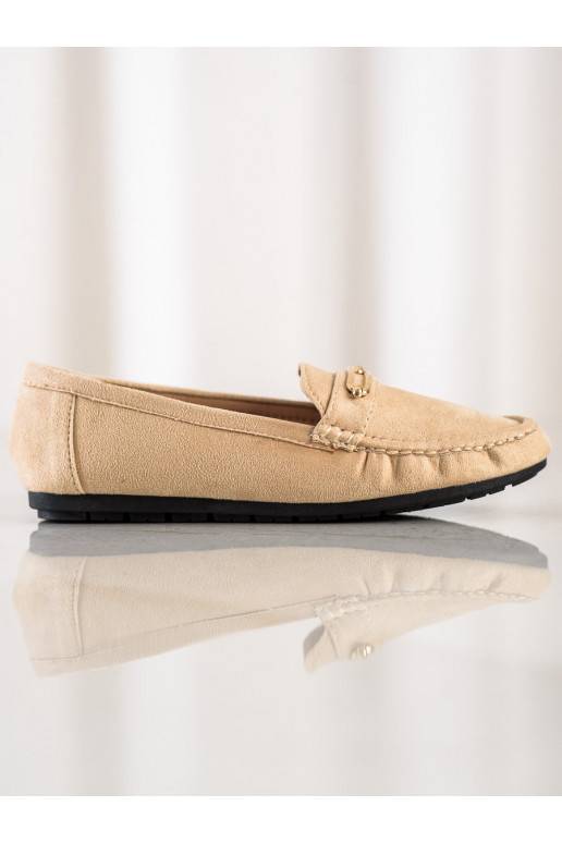Bequeme beige Mokassins Bequeme beige Mokassins