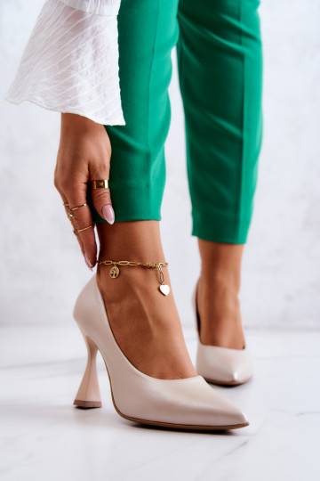 Modische Schuhe Schuhe beige Farbe 2