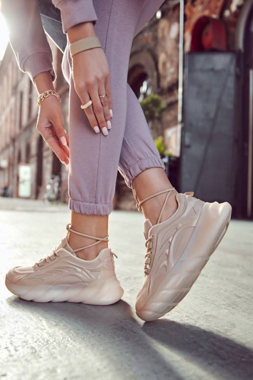 Sneakers Modell Schuhe beige Farbe...