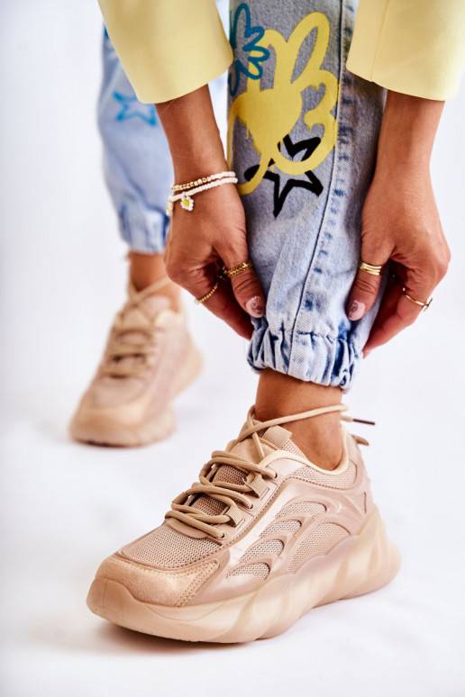 Sneakers Modell Schuhe beige Farbe...