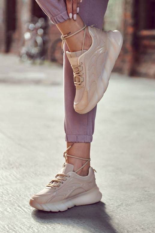 Sneakers Modell Schuhe beige Farbe...