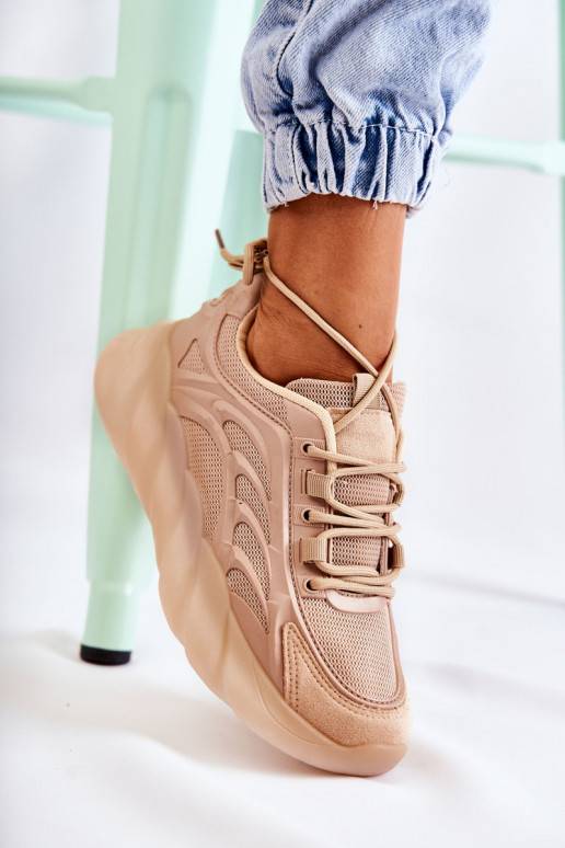 Sneakers Modell Schuhe beige Farbe...