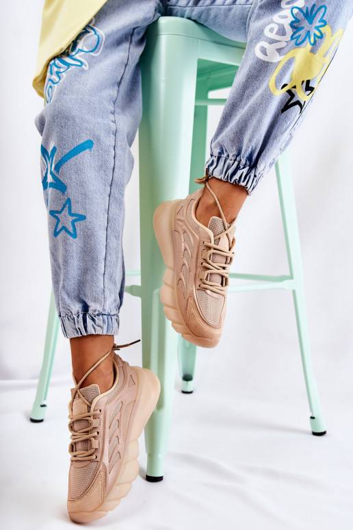 Sneakers Modell Schuhe beige Farbe...