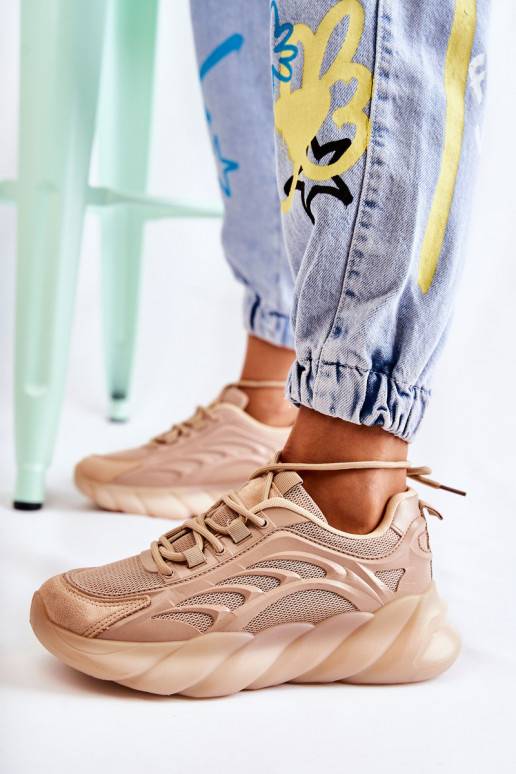 Sneakers Modell Schuhe beige Farbe...