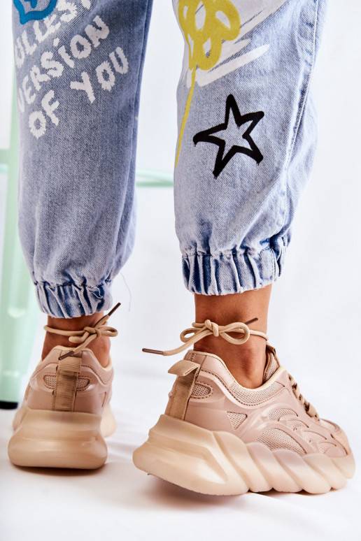 Sneakers Modell Schuhe beige Farbe...