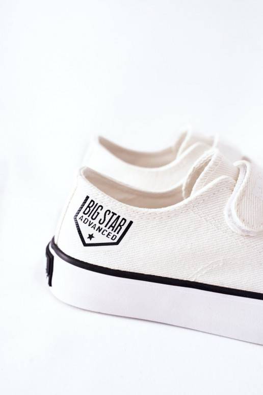 Kinder-Freizeitschuhe mit Klebeverschlüssen Big Star in der Farbe Weiß