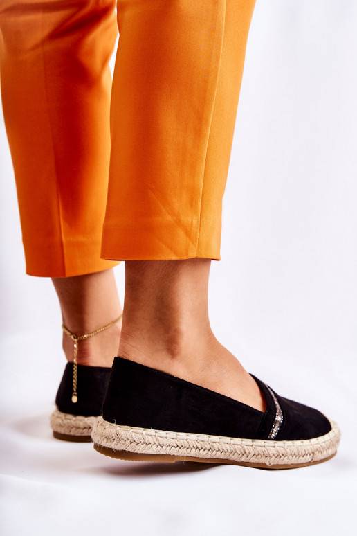 Schwarze Cersei-Espadrilles eines auffälligen Modells