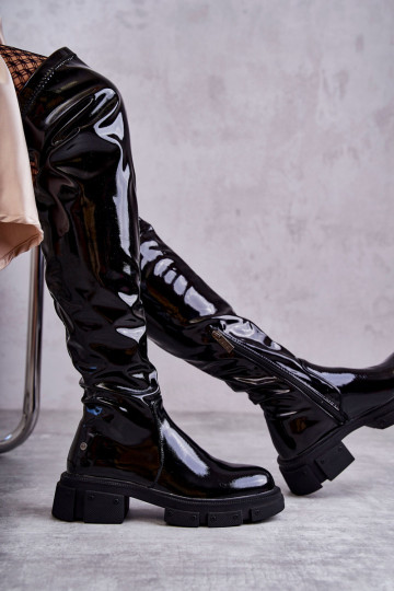Overknee-Stiefel mit weitem...