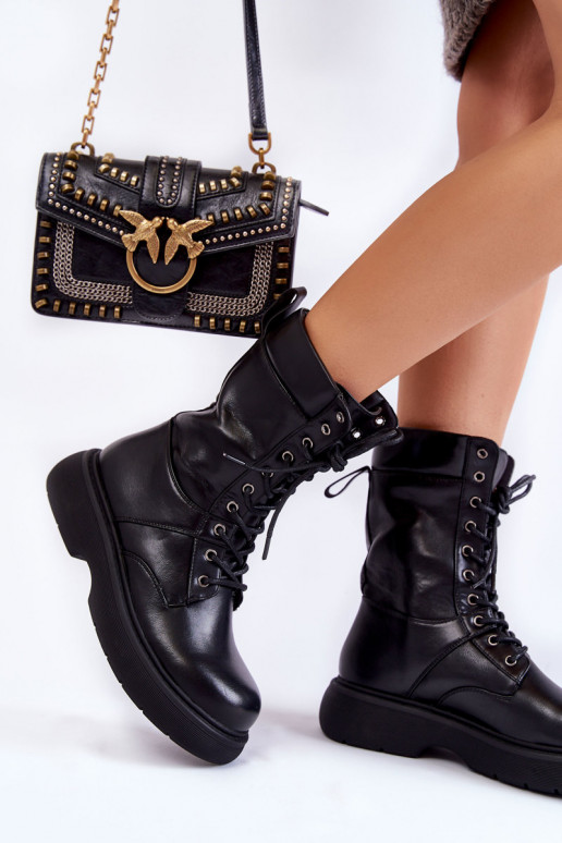 schwarze Damenstiefel mit... schwarze Damenstiefel mit...