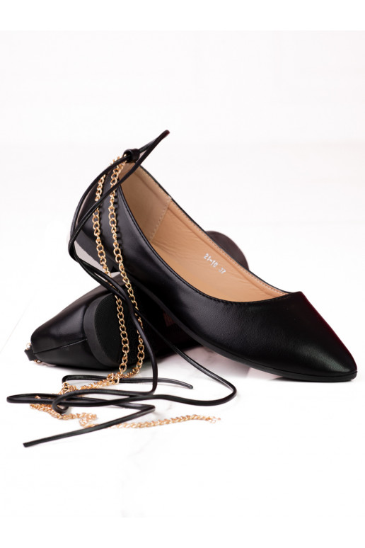 Ballerina-Schuhe aus schwarzem Shelovet Ballerina-Schuhe aus schwarzem Shelovet