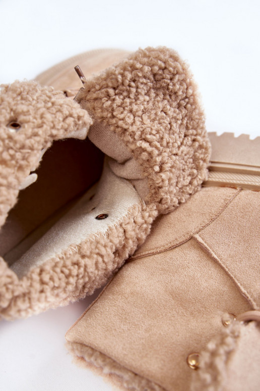 Beige Wildlederstiefel von Bellita