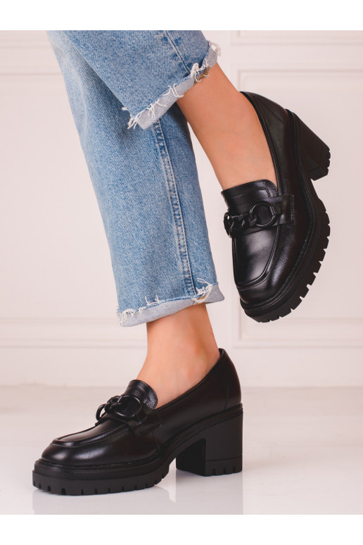 Vinceza schwarze Mokassin-Schuhe für Damen
