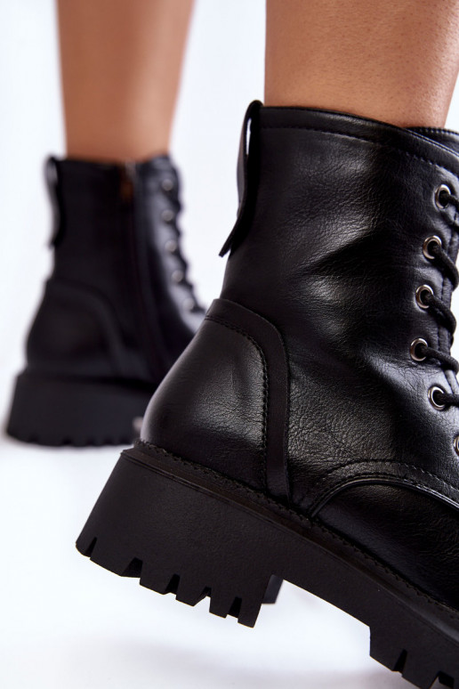 Warme schwarze Damenstiefel Warme schwarze Damenstiefel