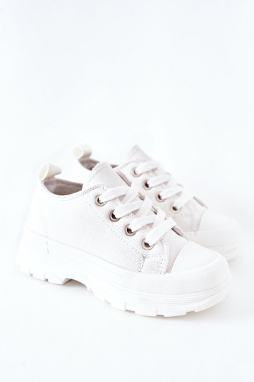 Kinder-Freizeitschuhe mit Plateau in der Farbe Weiß Travel Time 2