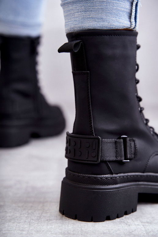 Gewärmte Stiefel mit Reißverschlüssen in der Farbe Schwarz von Fabiola
