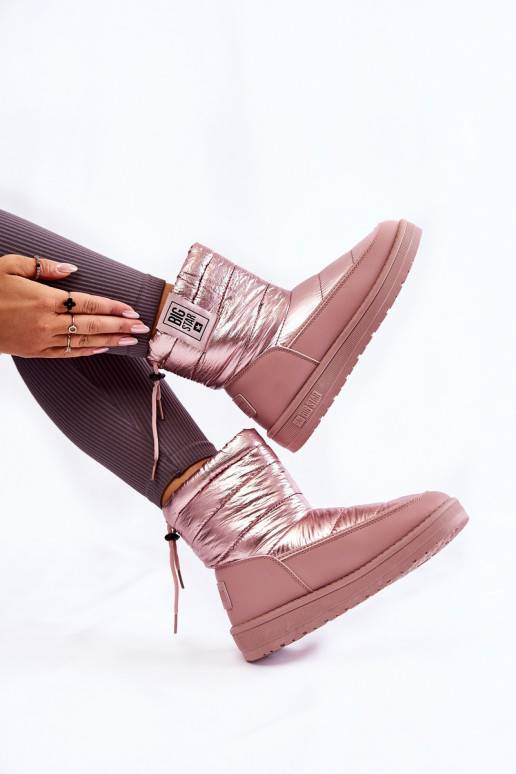 Rosa wärmende Schneestiefel Big Star für Damen