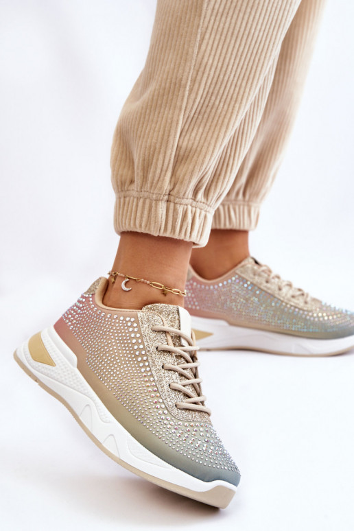 Glänzende Sneaker mit glitzernden...