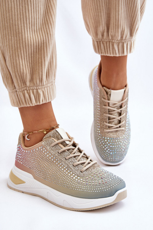 Glänzende Sneaker mit glitzernden...