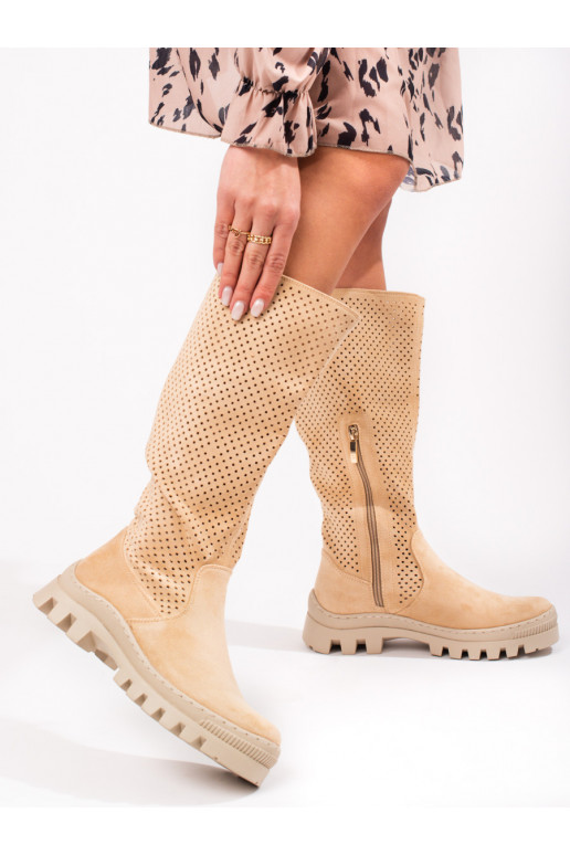 Lange Schuhe für Damen Potocki beige...