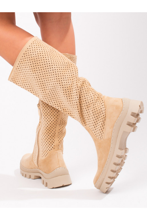 Lange Schuhe für Damen Potocki beige Farbe
