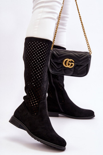 Lange Wildlederstiefel in... 2