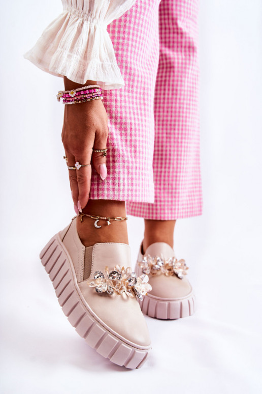 Sneakers Slip-On mit Ornamenten beige... Sneakers Slip-On mit Ornamenten beige...