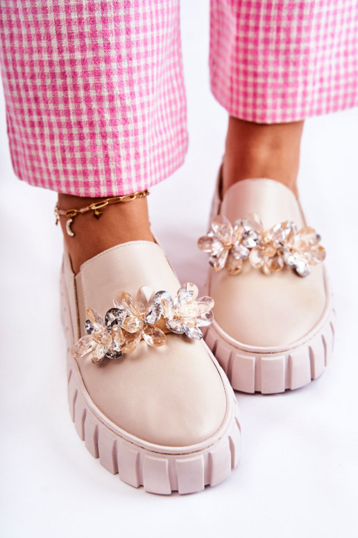 Sneakers Slip-On mit Ornamenten beige... Sneakers Slip-On mit Ornamenten beige...