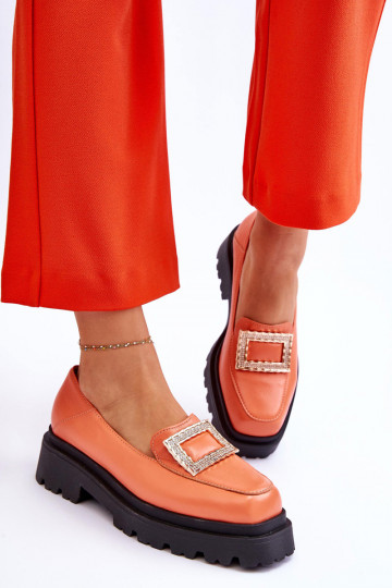 Mokassins orange Farbe Agathe 2
