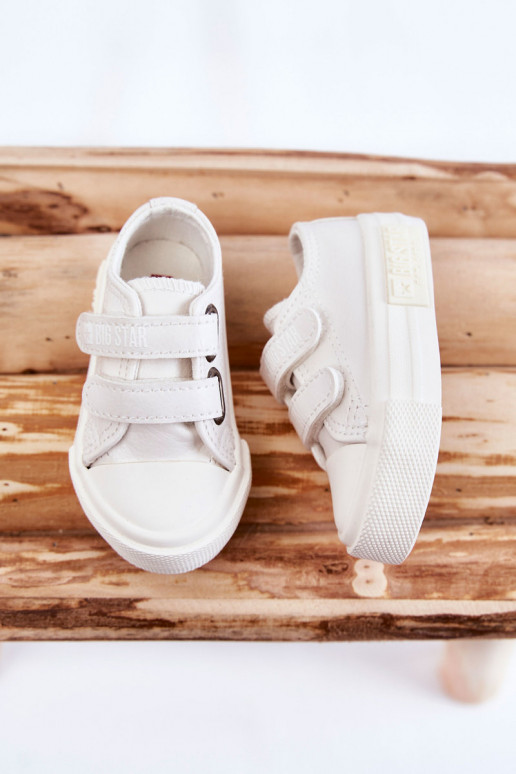 Weiße Kinder-Freizeitschuhe BIG STAR mit Klebeverschlüssen