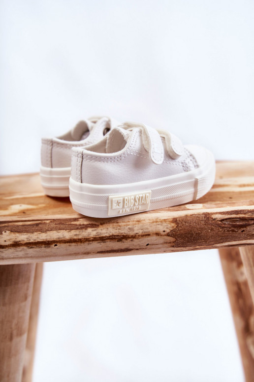 Weiße Kinder-Freizeitschuhe BIG STAR mit Klebeverschlüssen