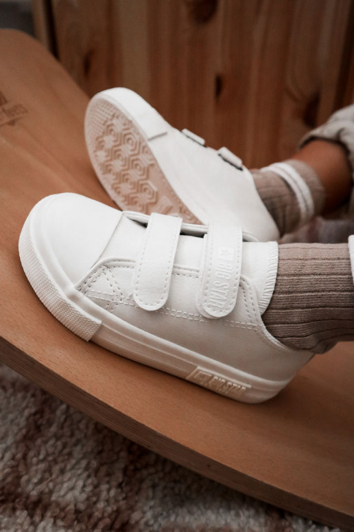 Weiße Kinder-Freizeitschuhe BIG STAR mit Klebeverschlüssen