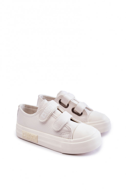 Weiße Kinder-Freizeitschuhe BIG STAR mit Klebeverschlüssen