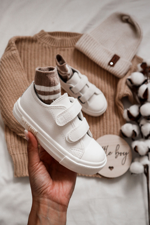 Weiße Kinder-Freizeitschuhe BIG STAR mit Klebeverschlüssen