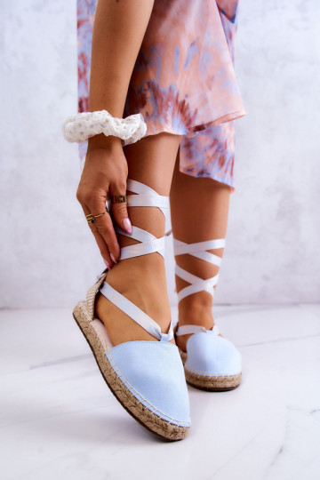 Blaue Schnür-Espadrilles Big Star