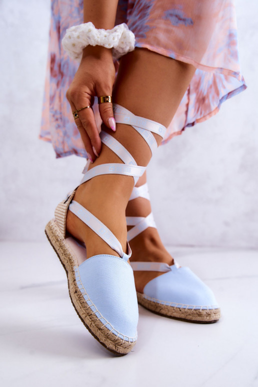 Blaue Schnür-Espadrilles Big Star