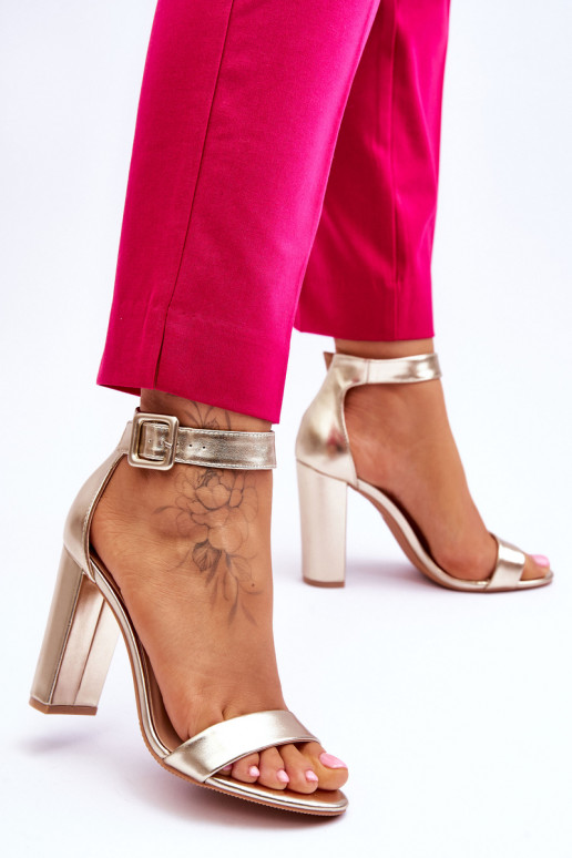 Goldfarbene Stöckelschuhe Georgina