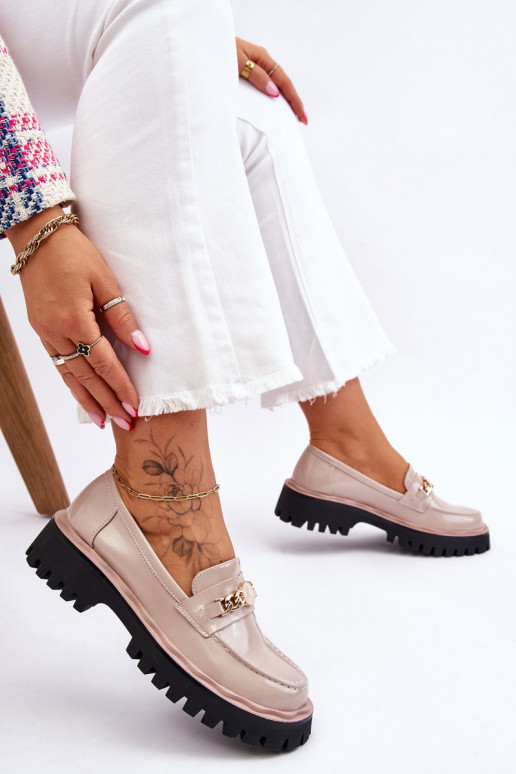 Lackmokassins mit Plateau beige Ronin Lackmokassins mit Plateau beige Ronin