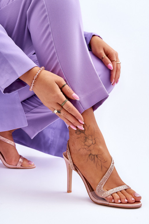 Elegante Sandalen mit Absatz Nude Colima