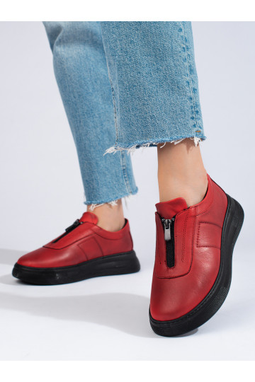 rote Damenstiefeletten...