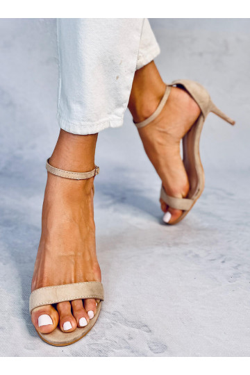 Hochhackige Schuhe MICHELLE in der Farbe Khaki mit dünnem Absatz 2