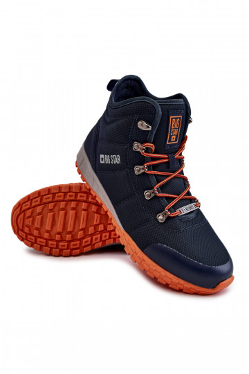 Dunkelblaue Memory Foam Big Star Wanderstiefel für Herren 2