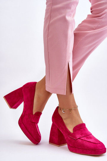 Rosa Adriel-Schuhe für Damen mit breitem Absatz 2