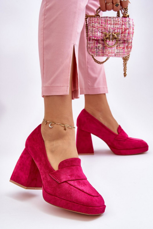 Rosa Adriel-Schuhe für Damen mit breitem Absatz
