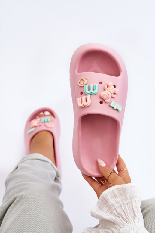 Hellrosa Lorie-Hausschuhe mit schönen...