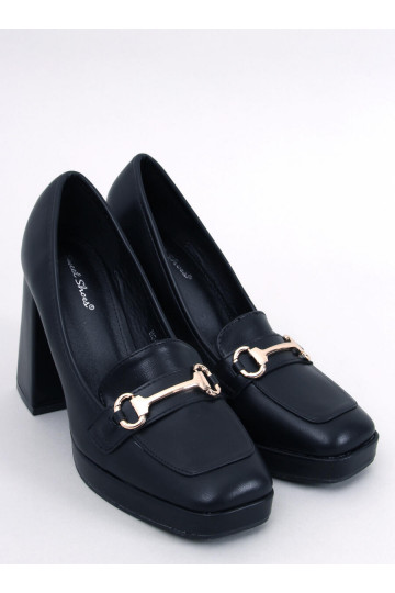 Ein stylischer Schuh mit dickem Absatz in der Farbe Schwarz ALBERS BLACK 2