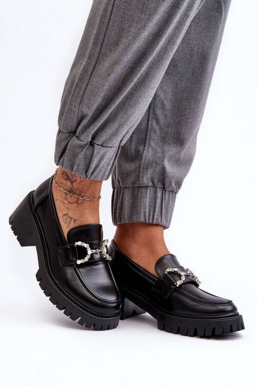 Mokassins mit breitem Absatz in... Mokassins mit breitem Absatz in...