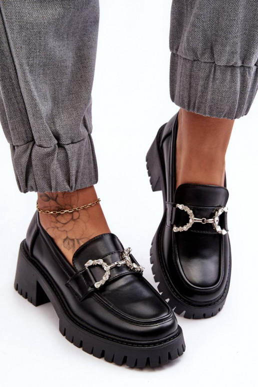 Mokassins mit breitem Absatz in... Mokassins mit breitem Absatz in...