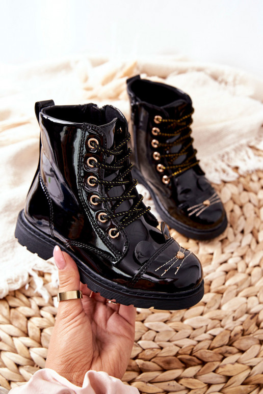 Schwarze Kinderstiefel Schwarze Kinderstiefel