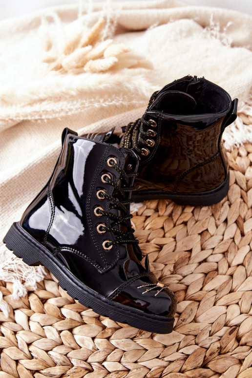 Schwarze Kinderstiefel Schwarze Kinderstiefel