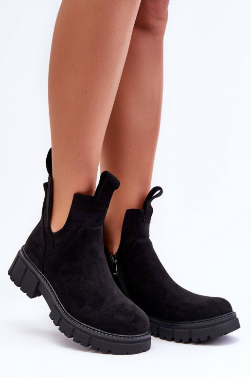 Stiefel Cut Out schwarz Farbe Heaven Stiefel Cut Out schwarz Farbe Heaven